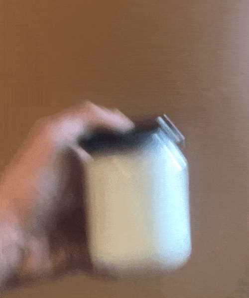 frothing milk using a jar