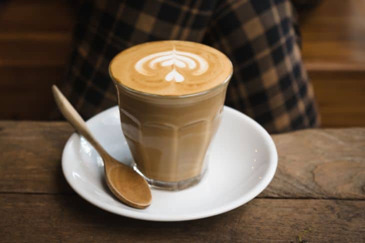 Latte with Wooden Spoon